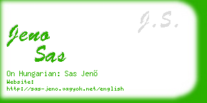 jeno sas business card